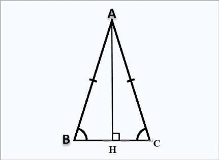 Đường cao trong tam giác cân