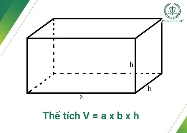 Công thức tính thể tích hình hộp chữ nhật