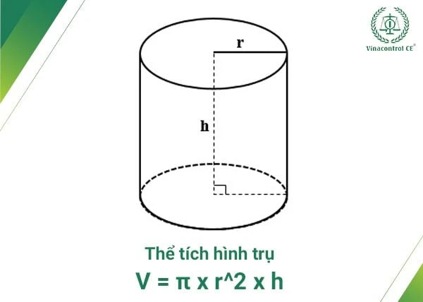 Công thức tính thể tích hình trụ