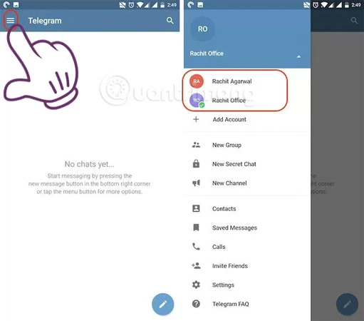 Cách đăng nhập nhiều tài khoản trên Telegram iPhone, Android
