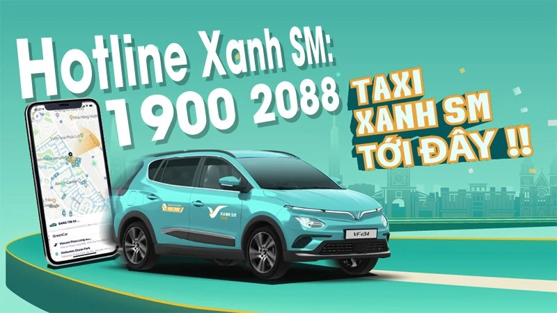 Số tổng đài (hotline) taxi Vinfast (Xanh SM) là bao nhiêu?