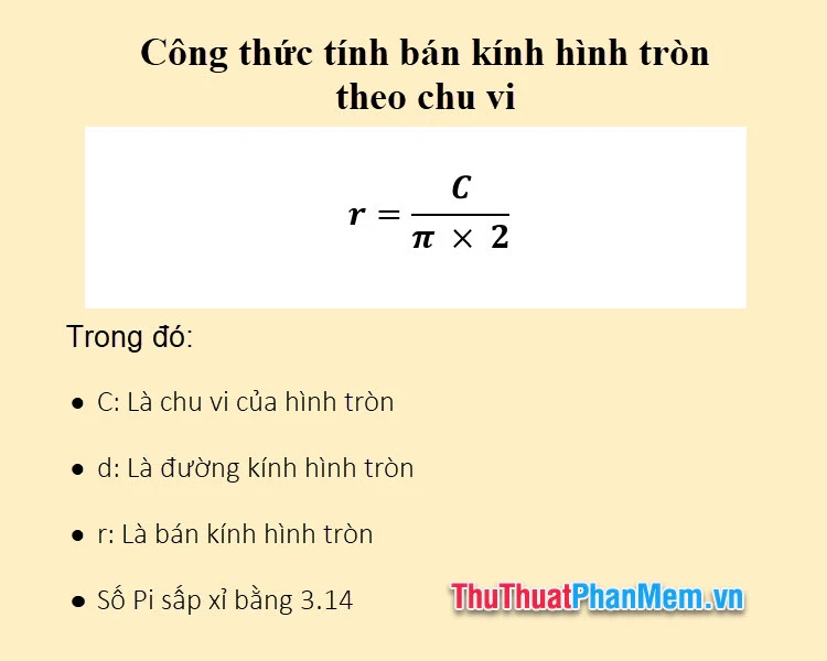 Công thức bán kính hình tròn và ứng dụng thực tiễn