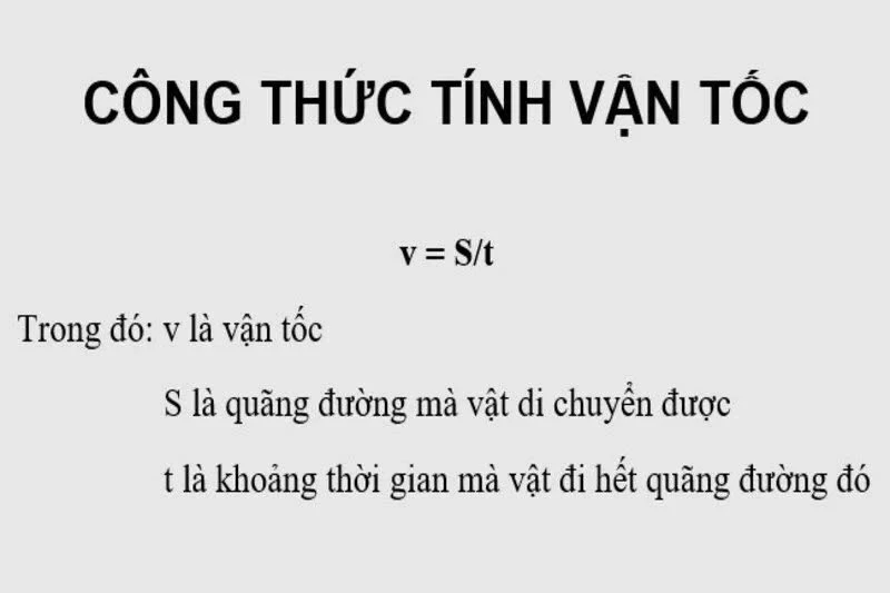 Công thức tính vận tốc trong vật lý và ứng dụng thực tiễn